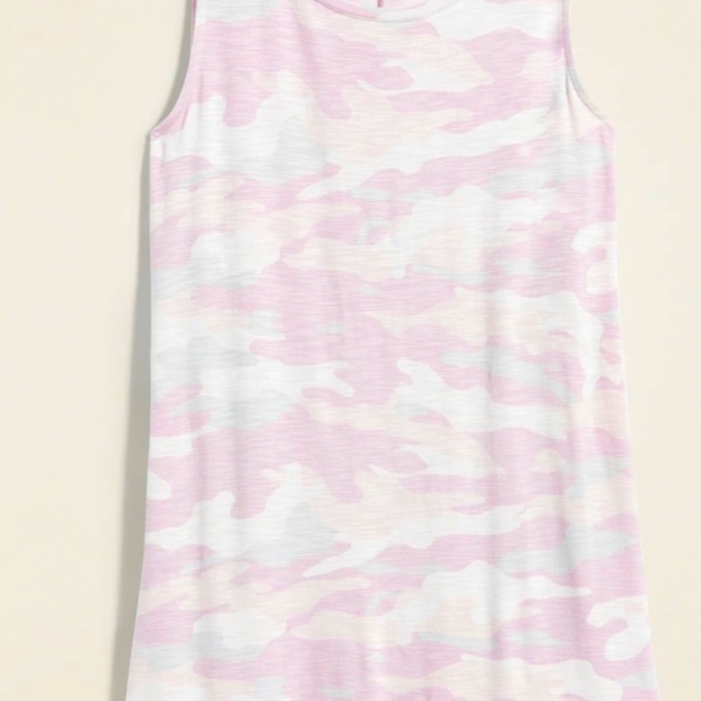 Old Navy Luxe Botanical Print High Neck Tank Top